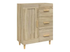 Aparador de roble Sonoma 69,5 x 34 x 90 cm Madera de ingeniería