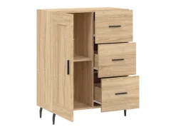 Aparador de roble Sonoma 69,5x34x90 cm madera de ingeniería