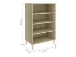 Aparador de roble Sonoma 57x35x90 cm Madera de ingeniería