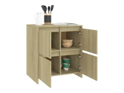 Aparador de roble Sonoma 70x41x75 cm Madera de ingeniería