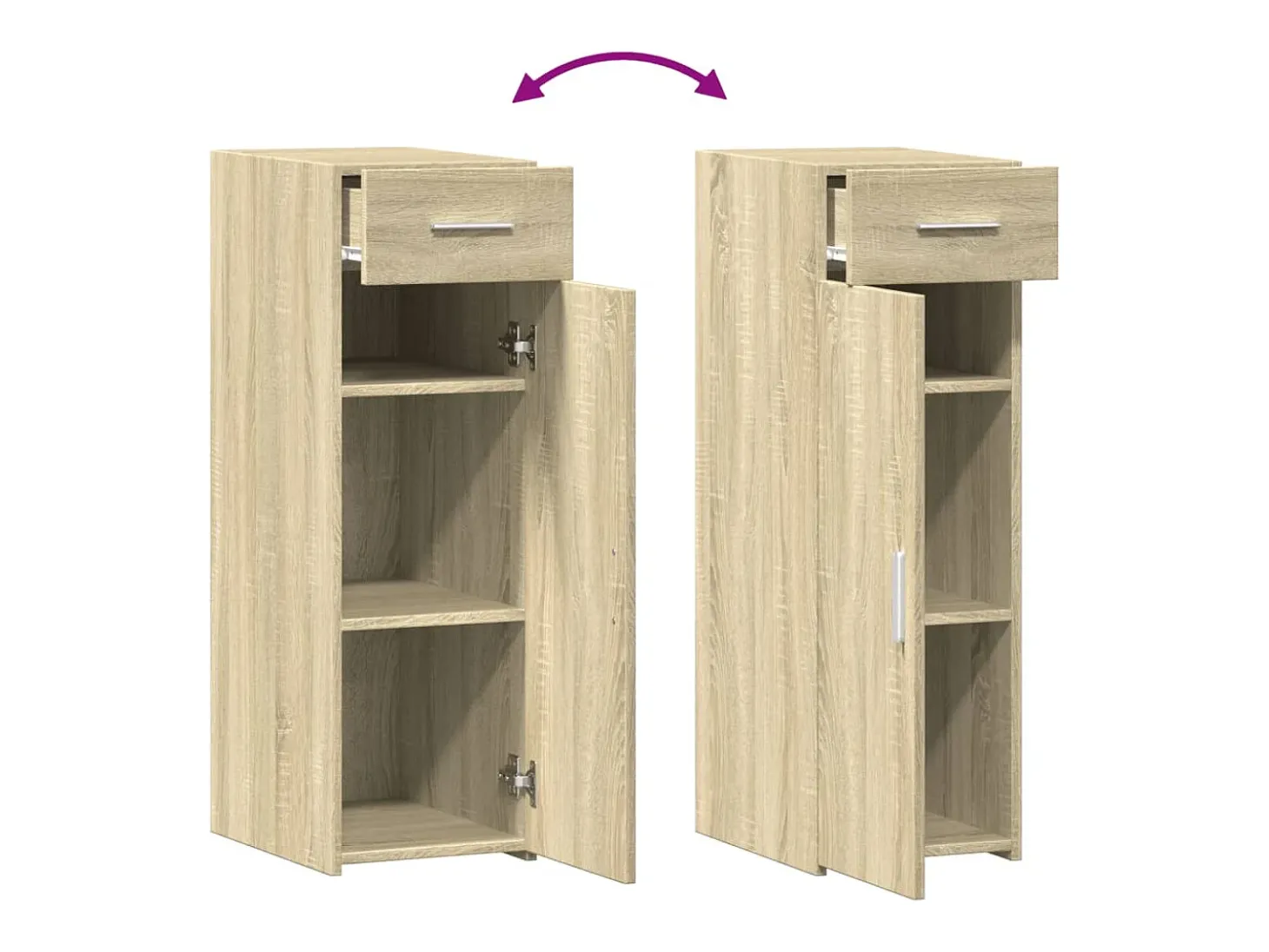 Aparador de roble Sonoma 30x42,5x93 cm madera de ingeniería