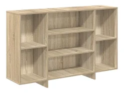 Aparador de roble Sonoma 120x30x75 cm madera de ingeniería