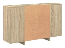 Aparador de roble Sonoma 120x30x75 cm madera de ingeniería