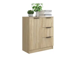 Aparador de roble Sonoma 60x30x70 cm Madera de ingeniería