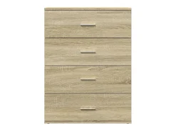 Aparador de roble Sonoma 60x39x80 cm madera de ingeniería