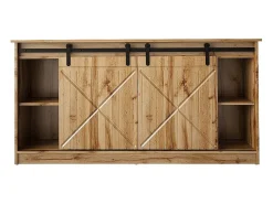 Aparador de roble wotan de 160 cm con puertas correderas Hexa