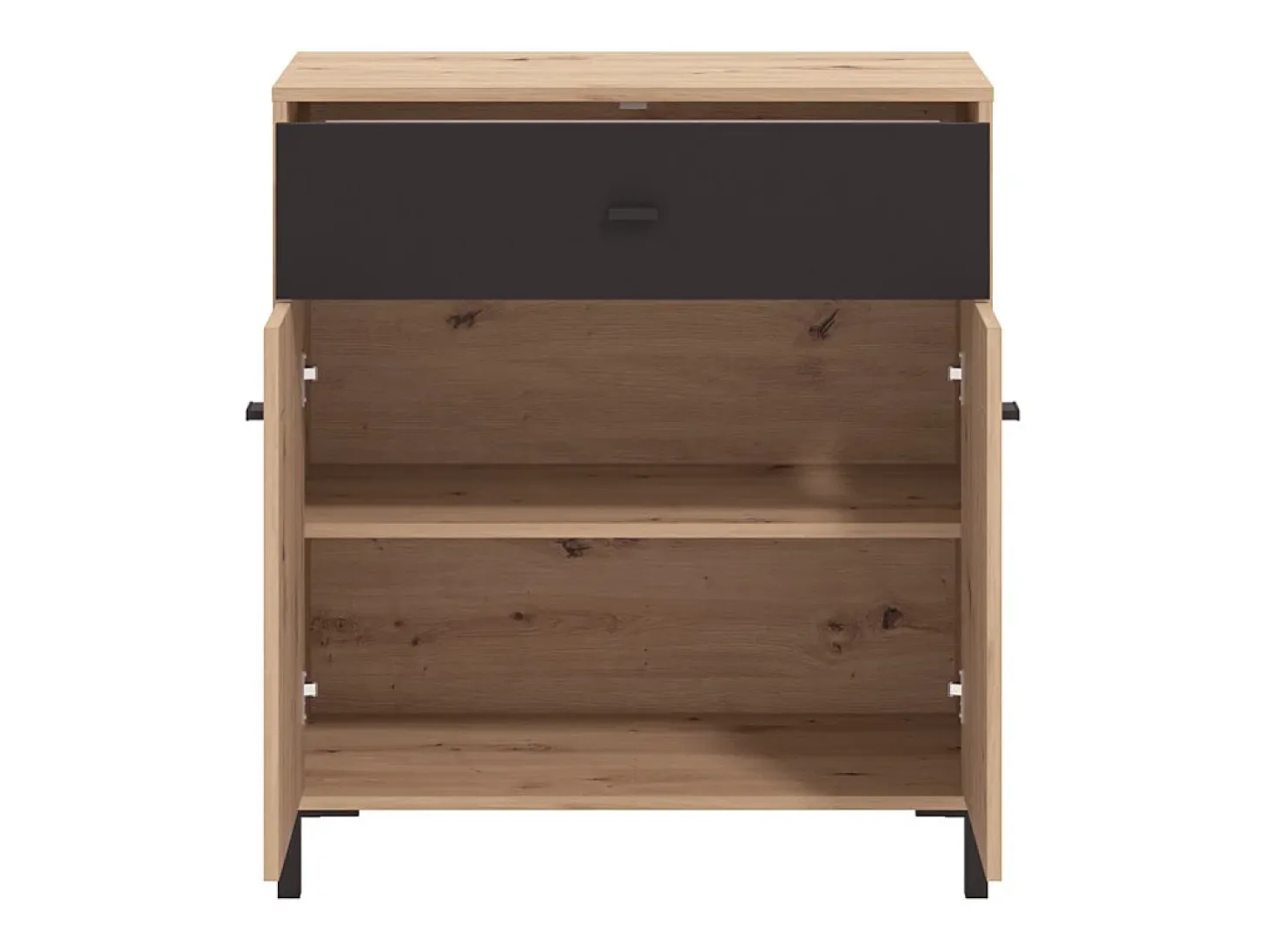 Aparador de 90x80x40 cm de estilo contemporáneo en tablero de melamina color beige Avion