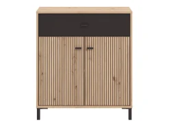 Aparador de 90x80x40 cm de estilo contemporáneo en tablero de melamina color beige Avion