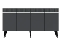 Aparador Defne Antracita Plata 150x40x80 cm