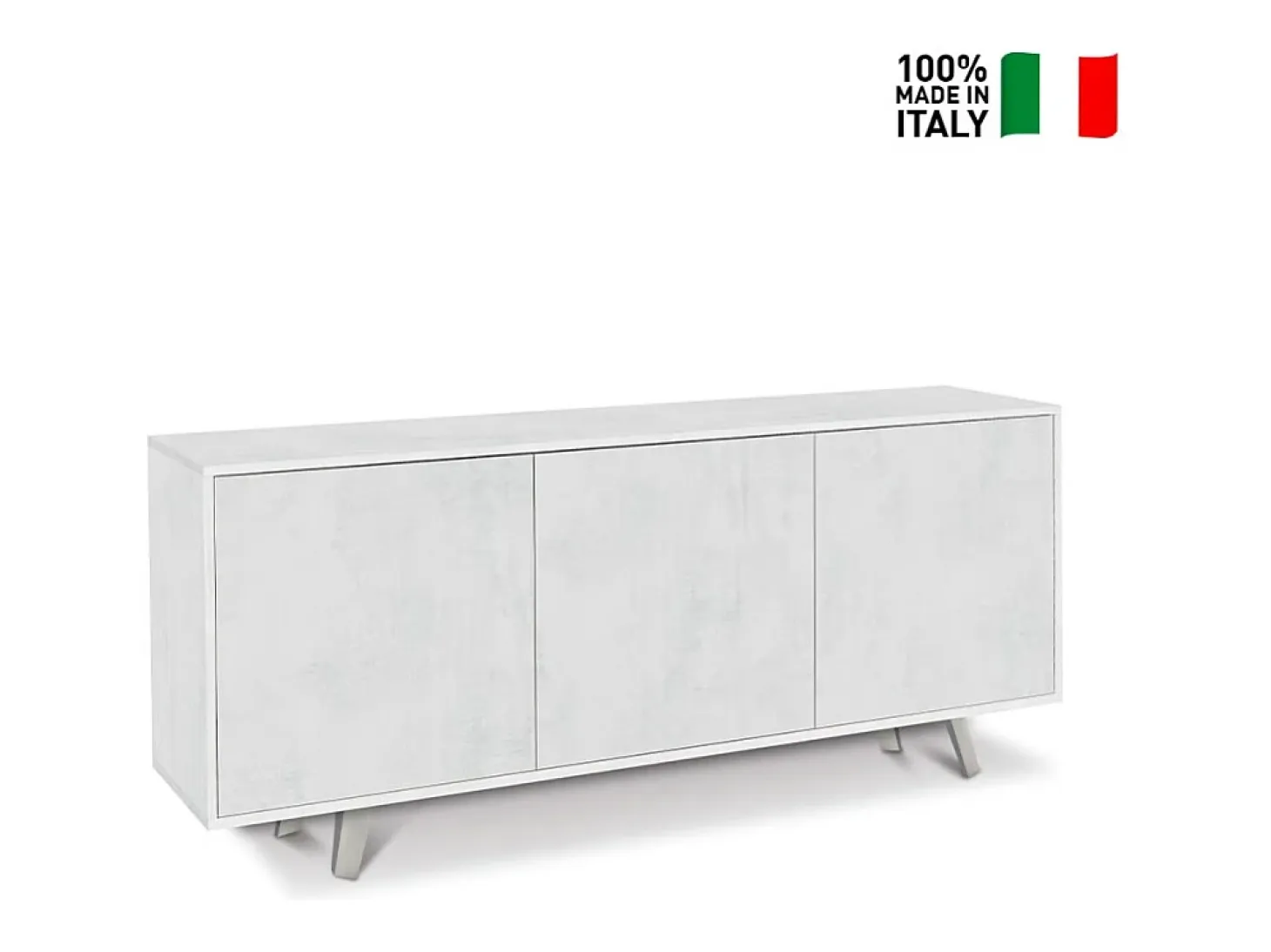 Aparador diseño moderno 3 puertas aparador salón cocina Sterling - Blanco