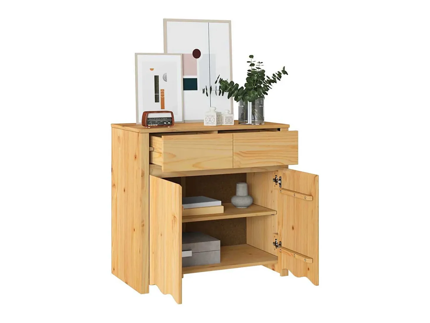 Aparador Drammen Roble 79 x 43 x 75.5 cm Madera maciza de Pino
