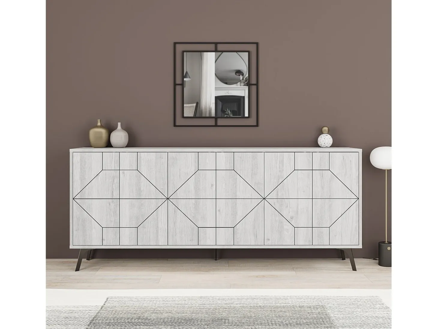 Aparador Dune 183 blanco 184x35x77.4 cm