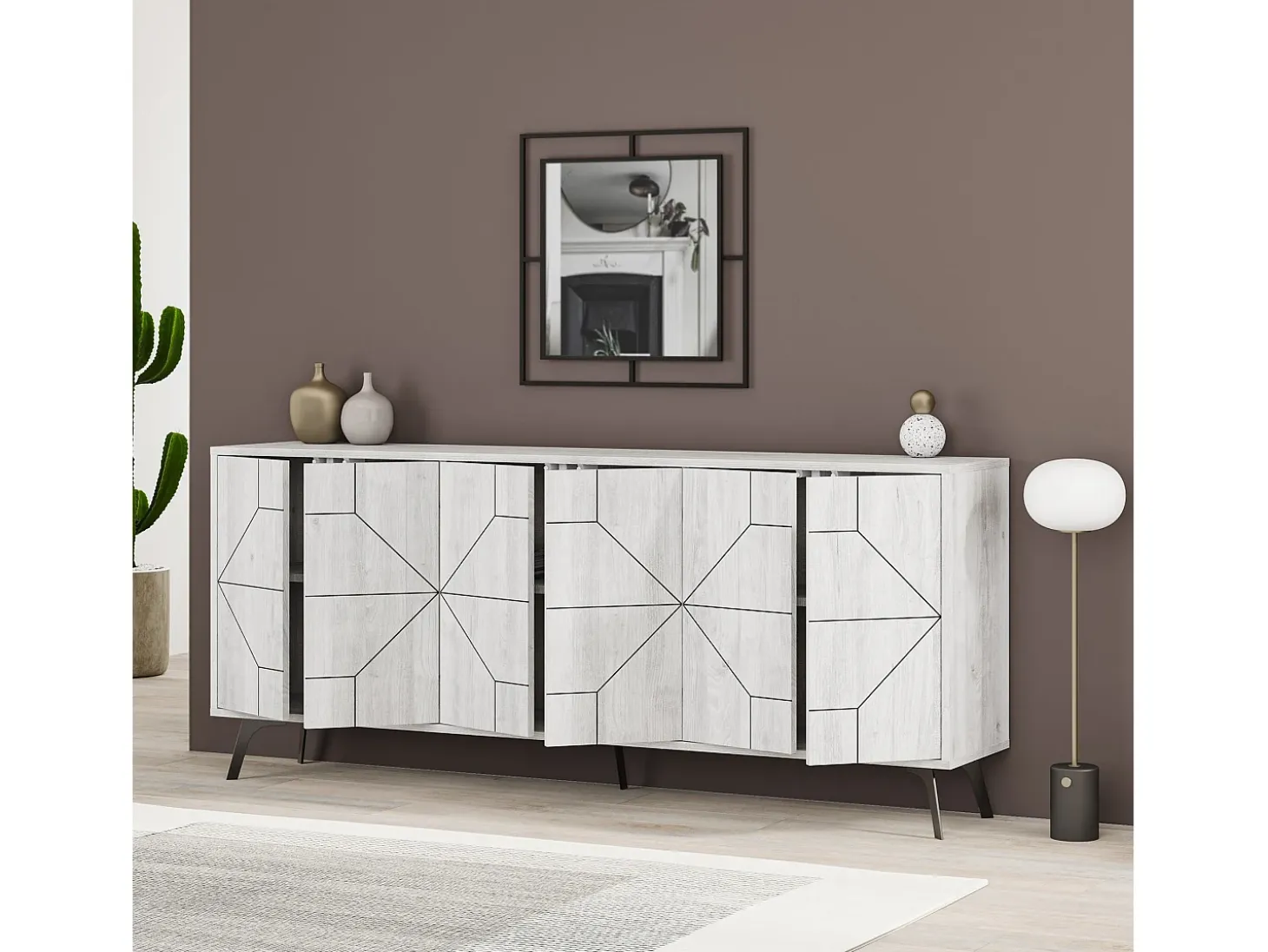 Aparador Dune 183 blanco 184x35x77.4 cm