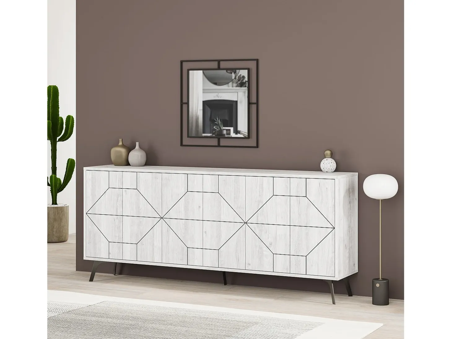 Aparador Dune 183 blanco 184x35x77.4 cm