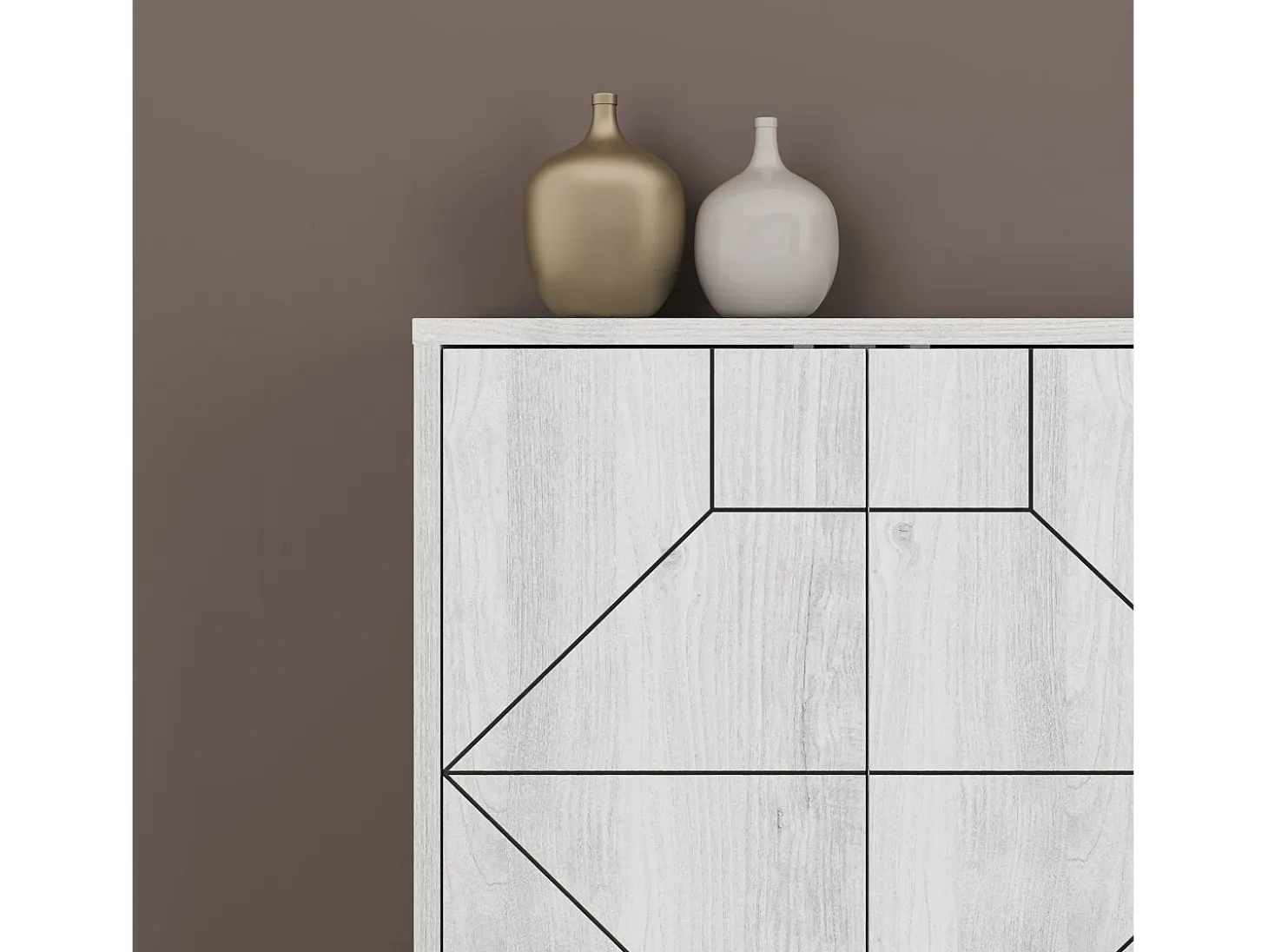 Aparador Dune 183 blanco 184x35x77.4 cm