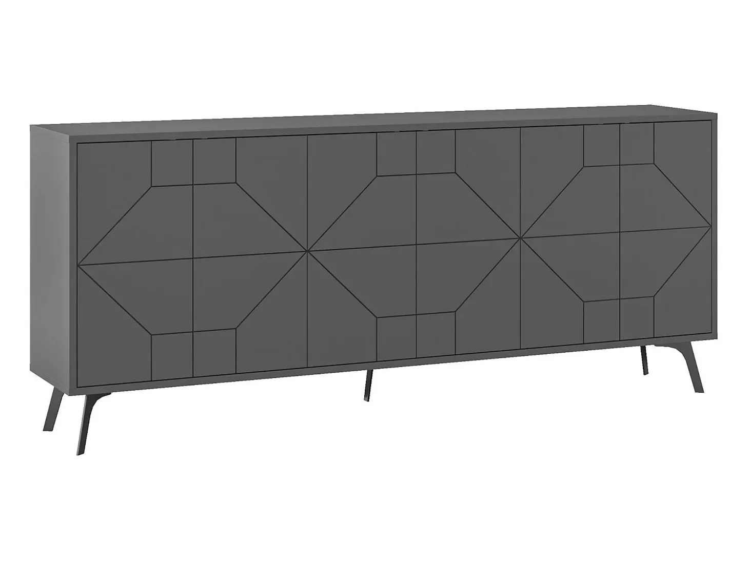 Aparador Dune antracita 183.8x35x77.4 cm