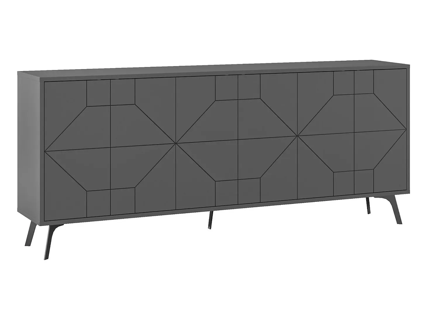 Aparador Dune antracita 183.8x35x77.4 cm