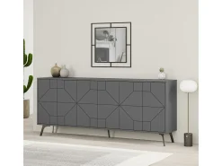 Aparador Dune antracita 183.8x35x77.4 cm