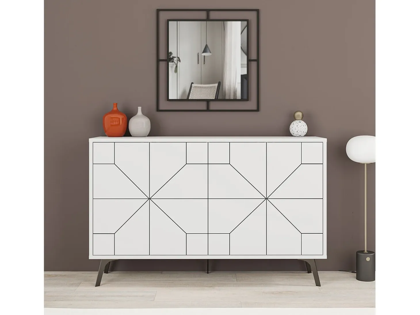Aparador Dune blanco 123x35x62.4 cm