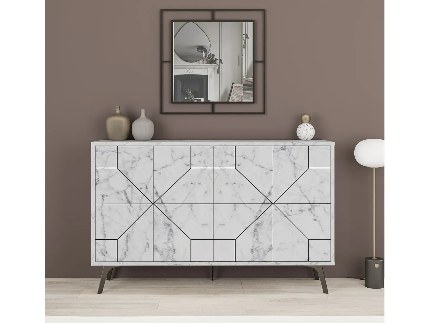 Aparador Dune blanco 123x35x62.4 cm