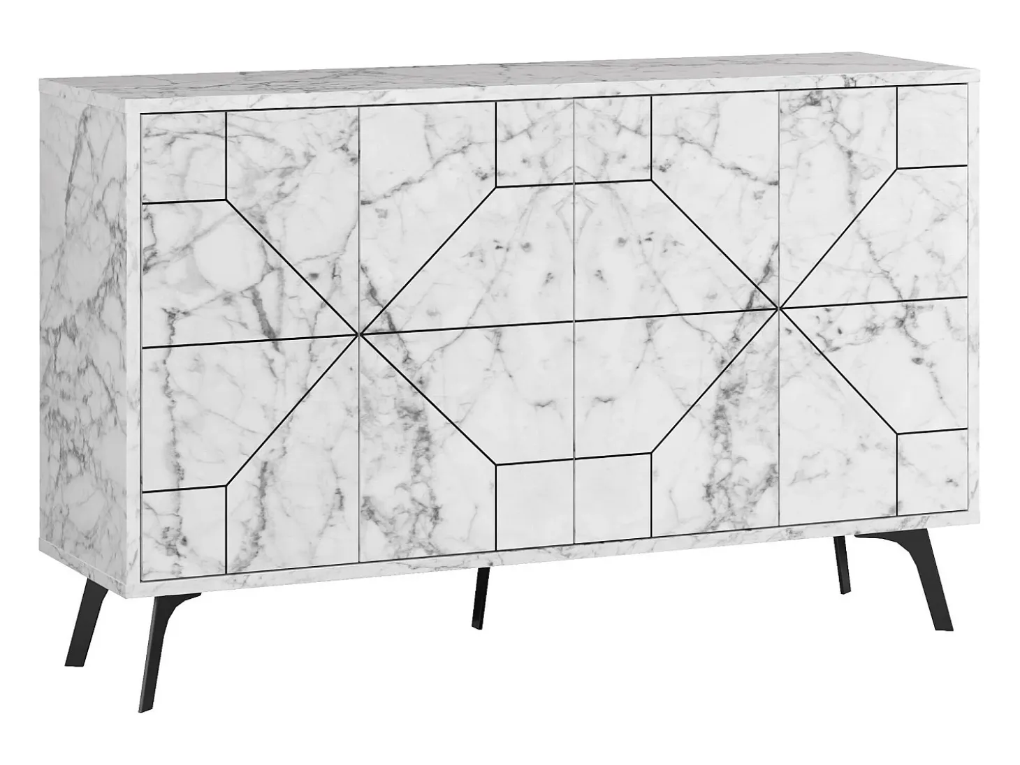 Aparador Dune blanco 123x35x62.4 cm