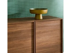 Aparador efecto madera 3 puertas, 160cm nogal