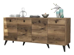 Aparador Elite 1616 color nogal 180x45x80 cm