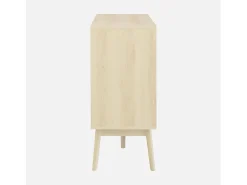 Aparador escandinavo efecto madera con 2 puertas, 150cm natural