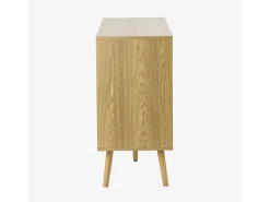 Aparador estilo escandinavo con 2 puertas, 160cm efecto fresno