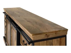 Aparador estilo industrial fabricado a mano en madera de mango 2m
