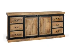 Aparador estilo industrial fabricado a mano en madera de mango 2m