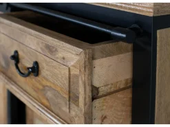 Aparador estilo industrial fabricado a mano en madera de mango 2m