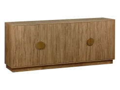 Aparador exótico de 4 puertas efecto madera de mango, 180cm efecto