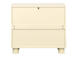 Aparador exótico efecto madera de mango con 2 puertas, 80cm beige