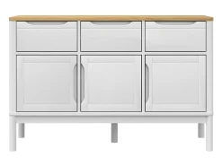 Aparador FLORO madera maciza de pino blanco 114x43x74 cm ES123177