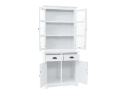 Aparador galés con 4 puertas MDF y madera de pino 80x40x180 cm