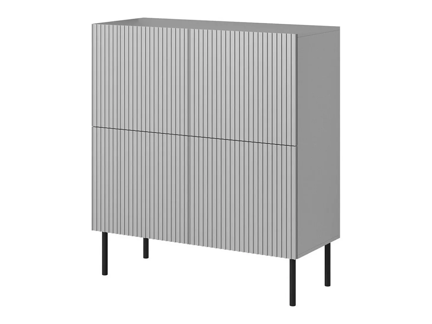 Aparador Gatsby de 4 puertas en gris claro