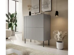 Aparador Gatsby de 4 puertas en gris claro