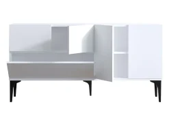 Aparador Glis DEC0023 blanco negro 150x35x75 cm