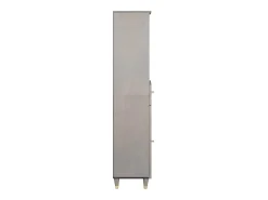 Aparador Gris 38 x 33,5 x 160 cm Madera maciza de mango