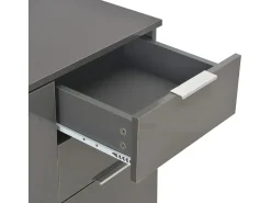 Aparador Gris Brillo 71x35x80 cm Madera de Ingeniería
