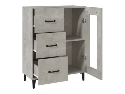 Aparador gris hormigón 69,5x34x90 cm madera de ingeniería