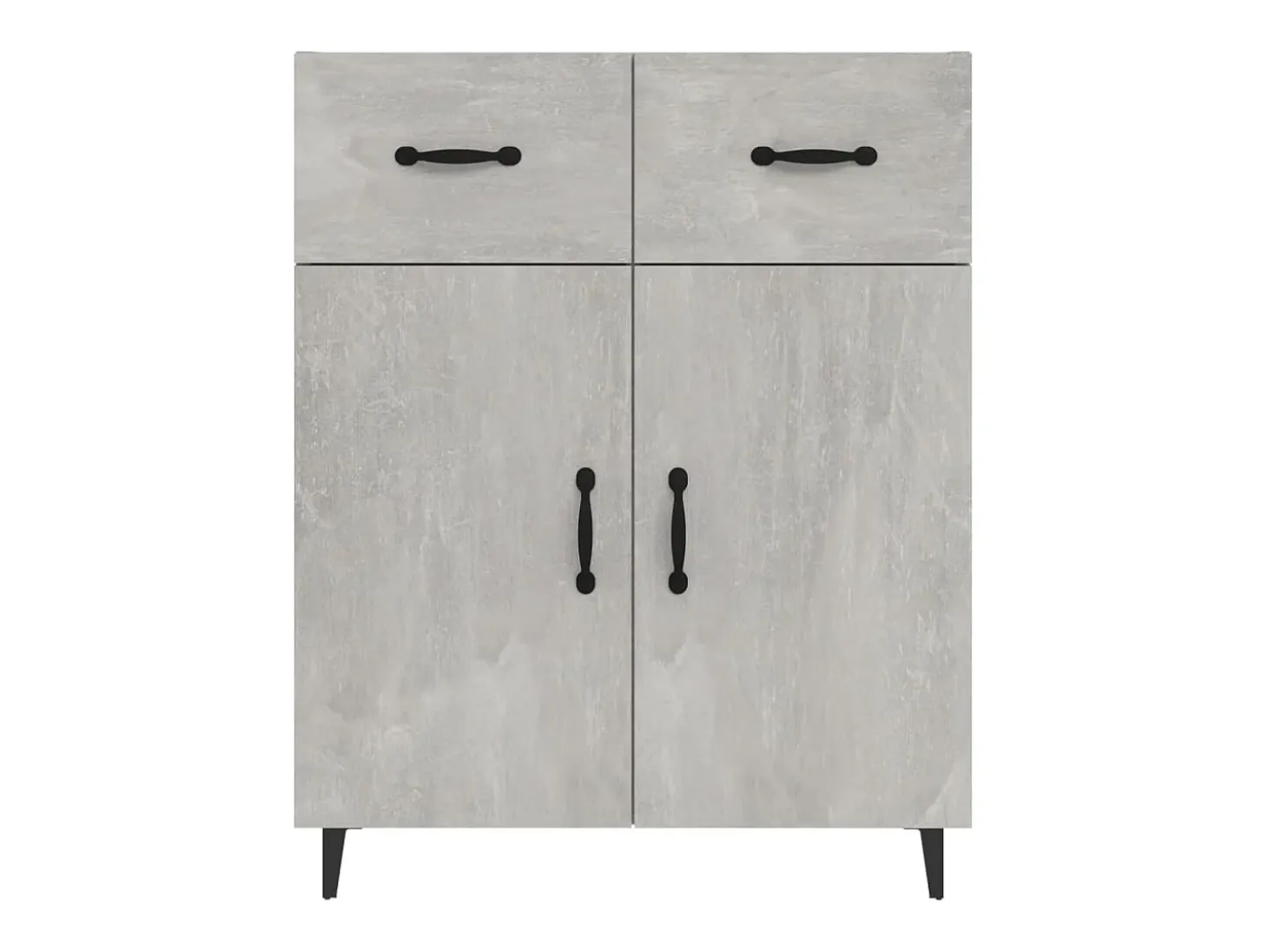 Aparador gris hormigón 69,5x34x90 cm madera de ingeniería