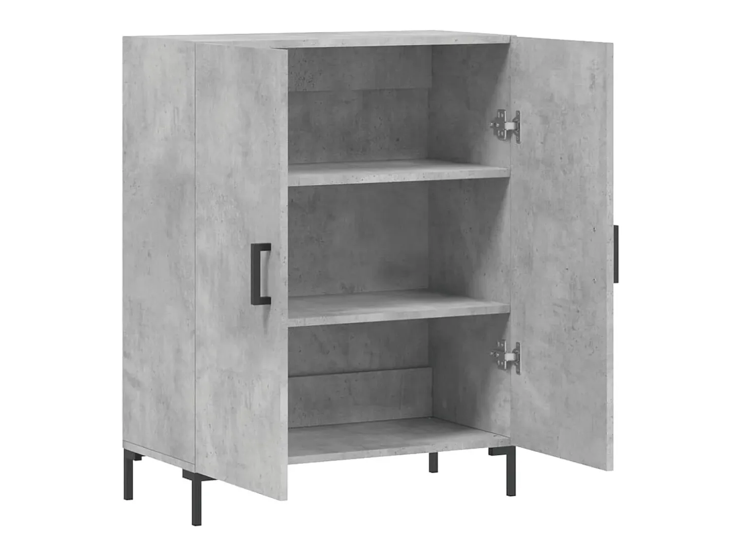 Aparador gris hormigón 69,5x34x90 cm madera de ingeniería