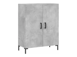 Aparador gris hormigón 69,5x34x90 cm madera de ingeniería