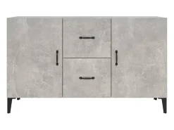 Aparador gris hormigón 100x36x60 cm madera de ingeniería