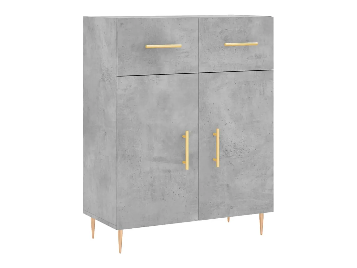 Aparador gris hormigón 69,5x34x90 cm madera de ingeniería