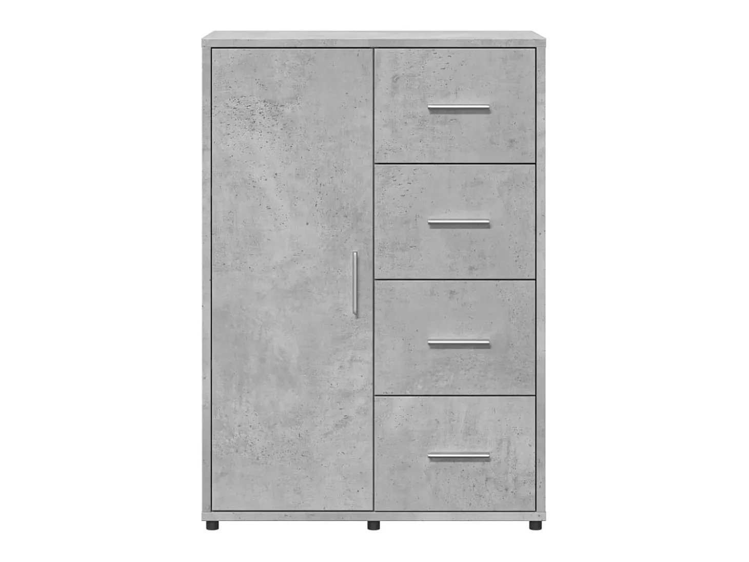 Aparador gris hormigón 60x31x84 cm madera de ingeniería
