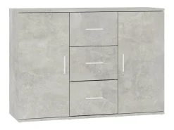 Aparador Gris Hormigón 91x29,5x65 cm Madera de Ingeniería