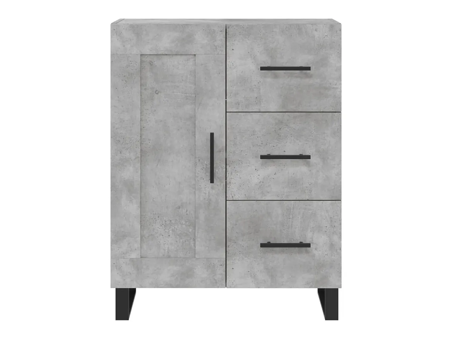 Aparador gris hormigón 69,5x34x90 cm madera de ingeniería